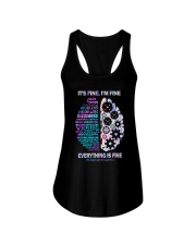 It's fine I'm fine Everything is fine Ladies Flowy Tank tile