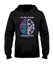 It's fine I'm fine Everything is fine Hooded Sweatshirt tile