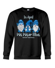 In April We Wear Blue For Autism Awareness Crewneck Sweatshirt tile