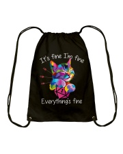 I'm fine Drawstring Bag tile