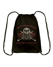 Don't fear death Drawstring Bag tile