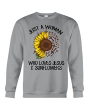 Just a woman who loves Crewneck Sweatshirt tile