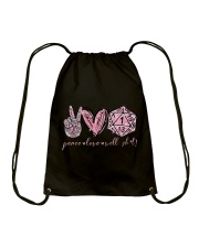 Peace Love Well - Printed apparels Drawstring Bag tile