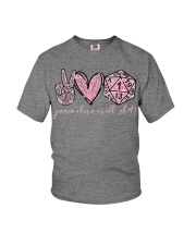 Peace Love Well - Printed apparels Youth T-Shirt tile