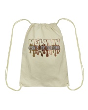 Melanin can't be bought Drawstring Bag tile