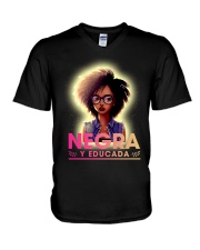 Negra y Educada V-Neck T-Shirt tile