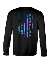 Camping American flag Crewneck Sweatshirt tile