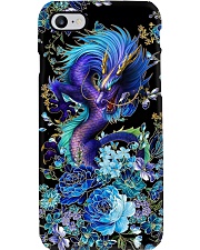 Blue floral dragon Phone Case i-phone-8-case