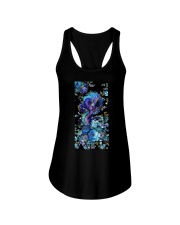 Blue floral dragon Ladies Flowy Tank tile