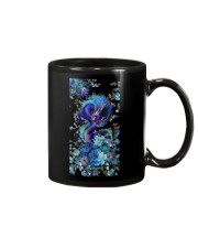 Blue floral dragon Mug tile