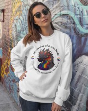 Be careful who you hate Crewneck Sweatshirt lifestyle-unisex-sweatshirt-front-3