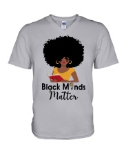 Black mind matter V-Neck T-Shirt tile