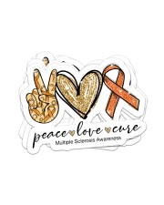 Peace love cure Sticker - 4 pack (Horizontal) front