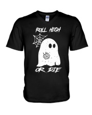 Roll high or die Halloween V-Neck T-Shirt tile