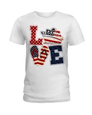 Love Independence day Ladies T-Shirt tile