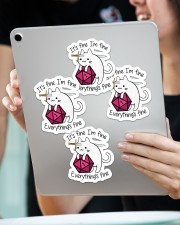 It's fine I'm fine Sticker - 4 pack (Vertical) aos-sticker-4-pack-vertical-lifestyle-front-11