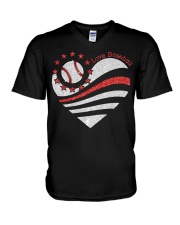 American heart Independence day V-Neck T-Shirt tile