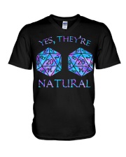 Yes they're natural V-Neck T-Shirt tile
