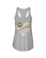 American heart Independence day Ladies Flowy Tank tile