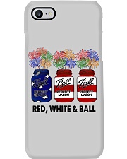 Red white and ball independence day Phone Case tile