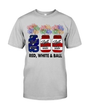 Red white and ball independence day Classic T-Shirt front