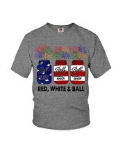 Red white and ball independence day Youth T-Shirt tile