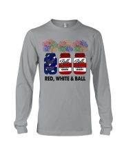 Red white and ball independence day Long Sleeve Tee tile