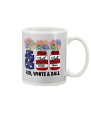 Red white and ball independence day Mug tile
