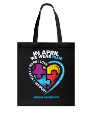 In April We Wear Blue Tote Bag tile