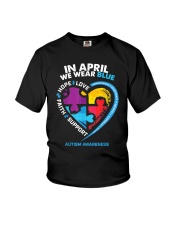In April We Wear Blue Youth T-Shirt tile