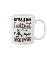 Softball mom with tattoos Mug tile