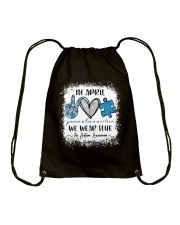 In April We Wear Blue For Autism Awareness Drawstring Bag tile