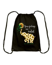 Your feelings are valid Drawstring Bag tile