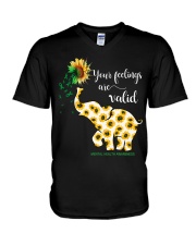 Your feelings are valid V-Neck T-Shirt tile