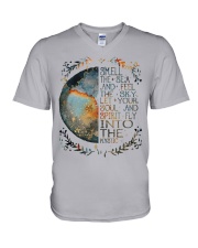 Smell the sea and feel the sky V-Neck T-Shirt tile