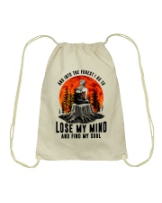 And into the forest I go Drawstring Bag tile