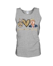 Peace love trump Unisex Tank tile