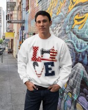 Love Independence day Crewneck Sweatshirt lifestyle-unisex-sweatshirt-front-2