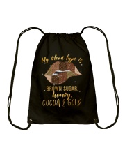 My blood type is b brown sugar Drawstring Bag tile