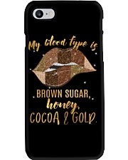 My blood type is b brown sugar Phone Case tile
