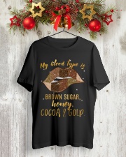 My blood type is b brown sugar Classic T-Shirt lifestyle-holiday-crewneck-front-2