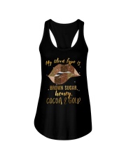 My blood type is b brown sugar Ladies Flowy Tank tile