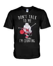 Dont' talk to me V-Neck T-Shirt tile