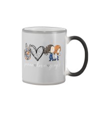 Peace love grey's Color Changing Mug tile