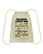 Childhood cancer mom Drawstring Bag tile