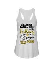 Childhood cancer mom Ladies Flowy Tank tile