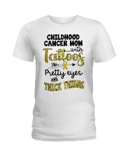 Childhood cancer mom Ladies T-Shirt tile