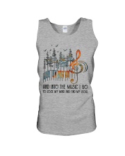 And into the music I go Unisex Tank tile