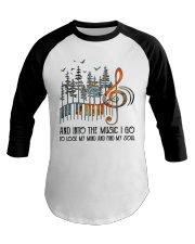 And into the music I go Baseball Tee tile