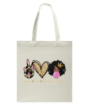 Peace Love Melanin Poppin Tote Bag tile